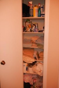 linen closet before - small