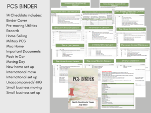 Moving checklist planner