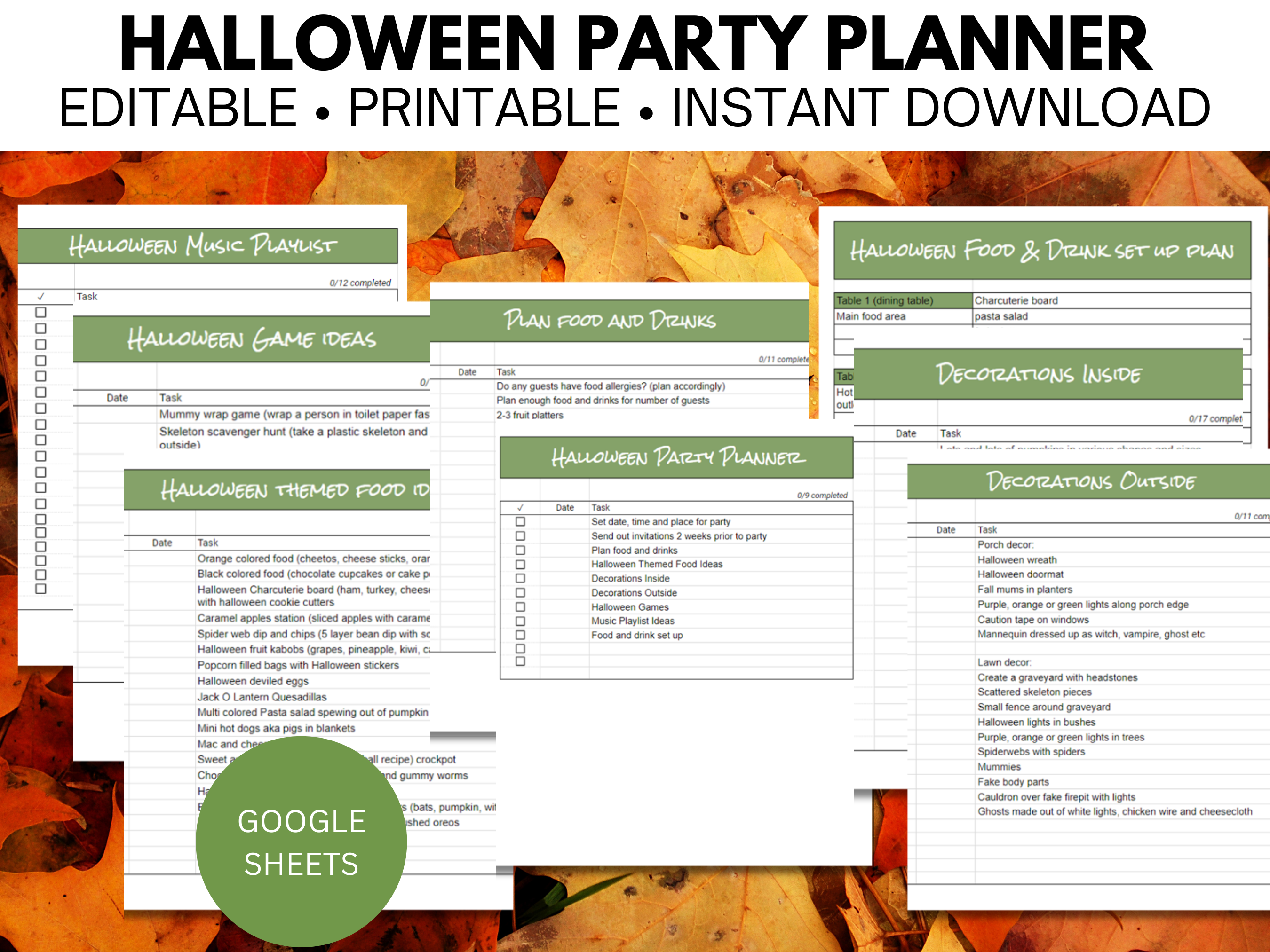 Halloween party planner