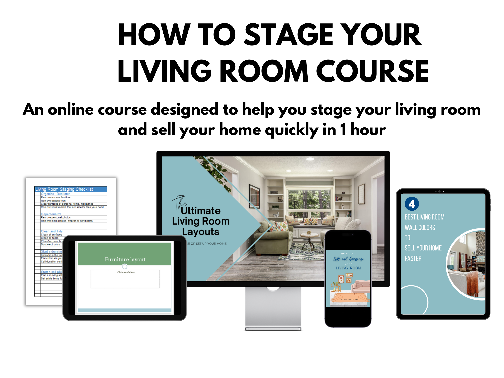 living room staging course
