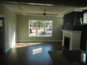 staging empty house living room